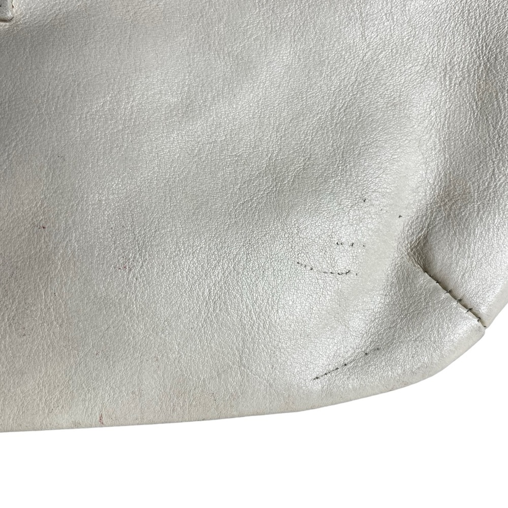 Vintage Antonio Designs Cream Shoulder Bag Y2K Minimalist Crossbody Purse - Picture 9 of 10